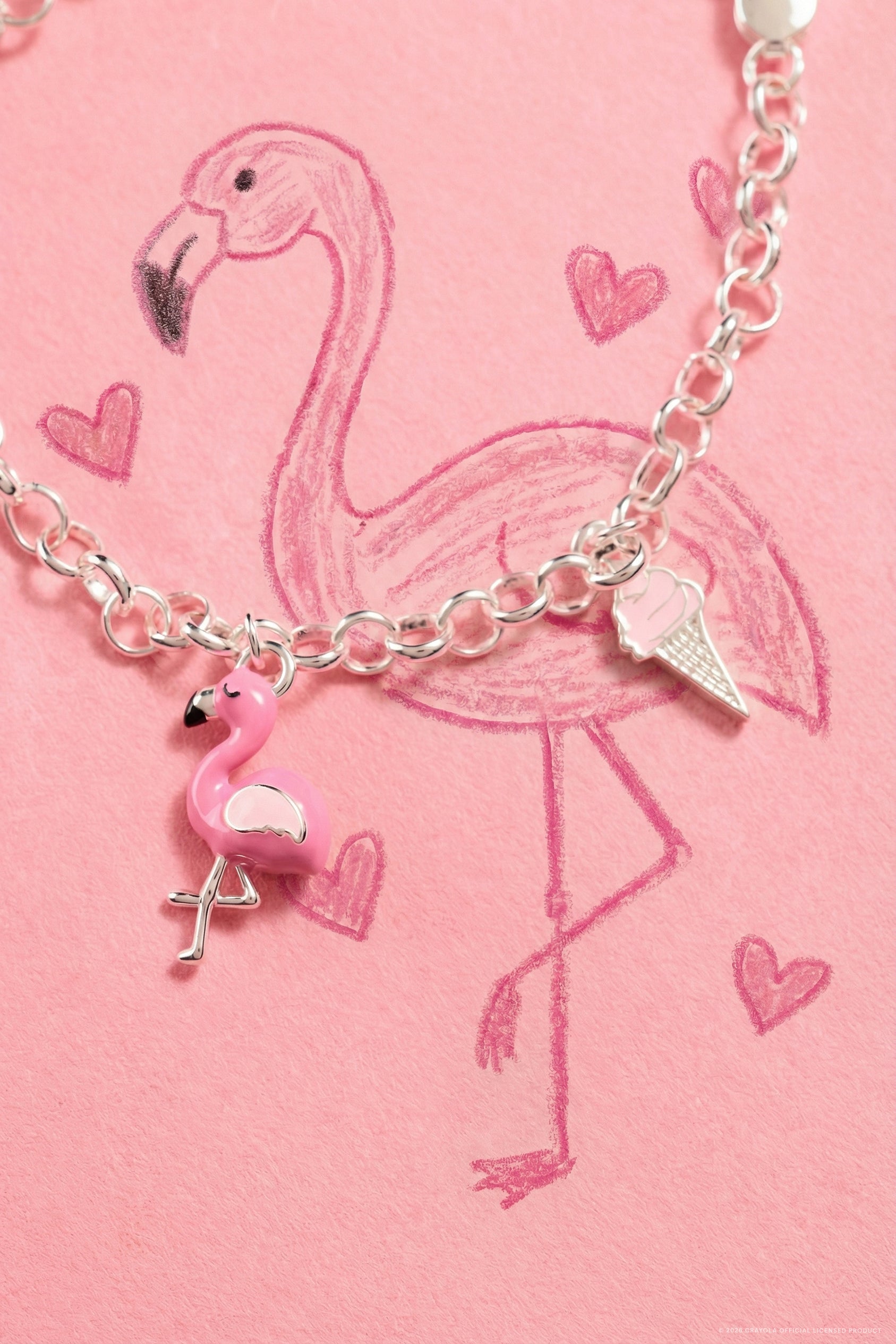 Crayola Tickle Me Pink Charm Bracelet