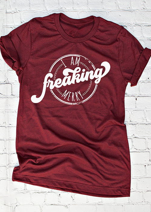 I am freaking merry tee XMS0024WN