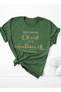Happy with Christ & Hallmark Tee XMS0030GRN