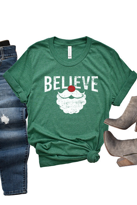 Believe Santa Tee XMS0070
