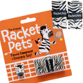 VALUE PACK - A Black and White Zebra Racket Pet Tennis Dampener and Overgrip Tape with a (Pack of 2) Replacement Overgrip Tape