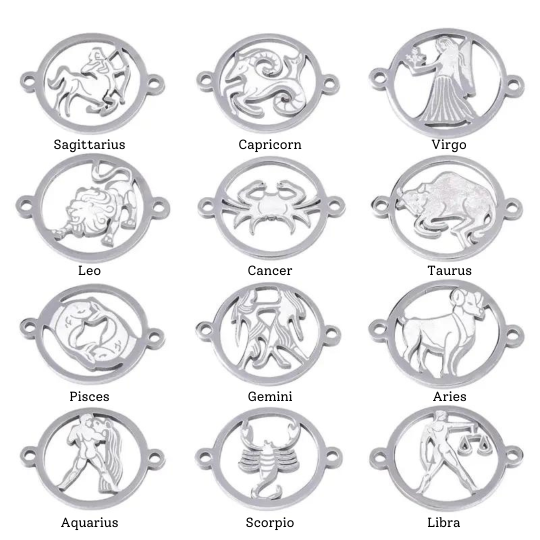 Zodiac Bracelets with Adjustable Chain