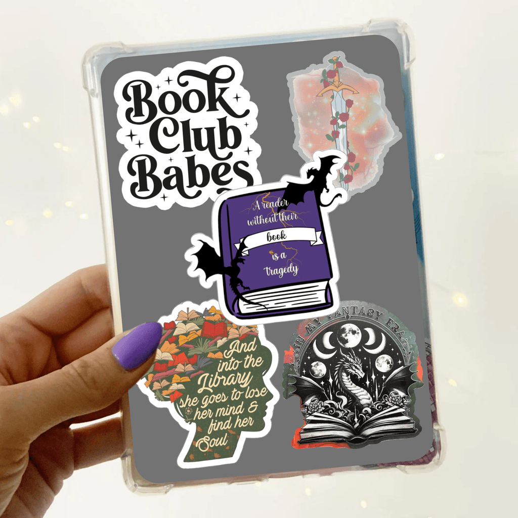A Reader Without Their Book is a Tragedy Vinyl Sticker, 3.0” x 2.8”