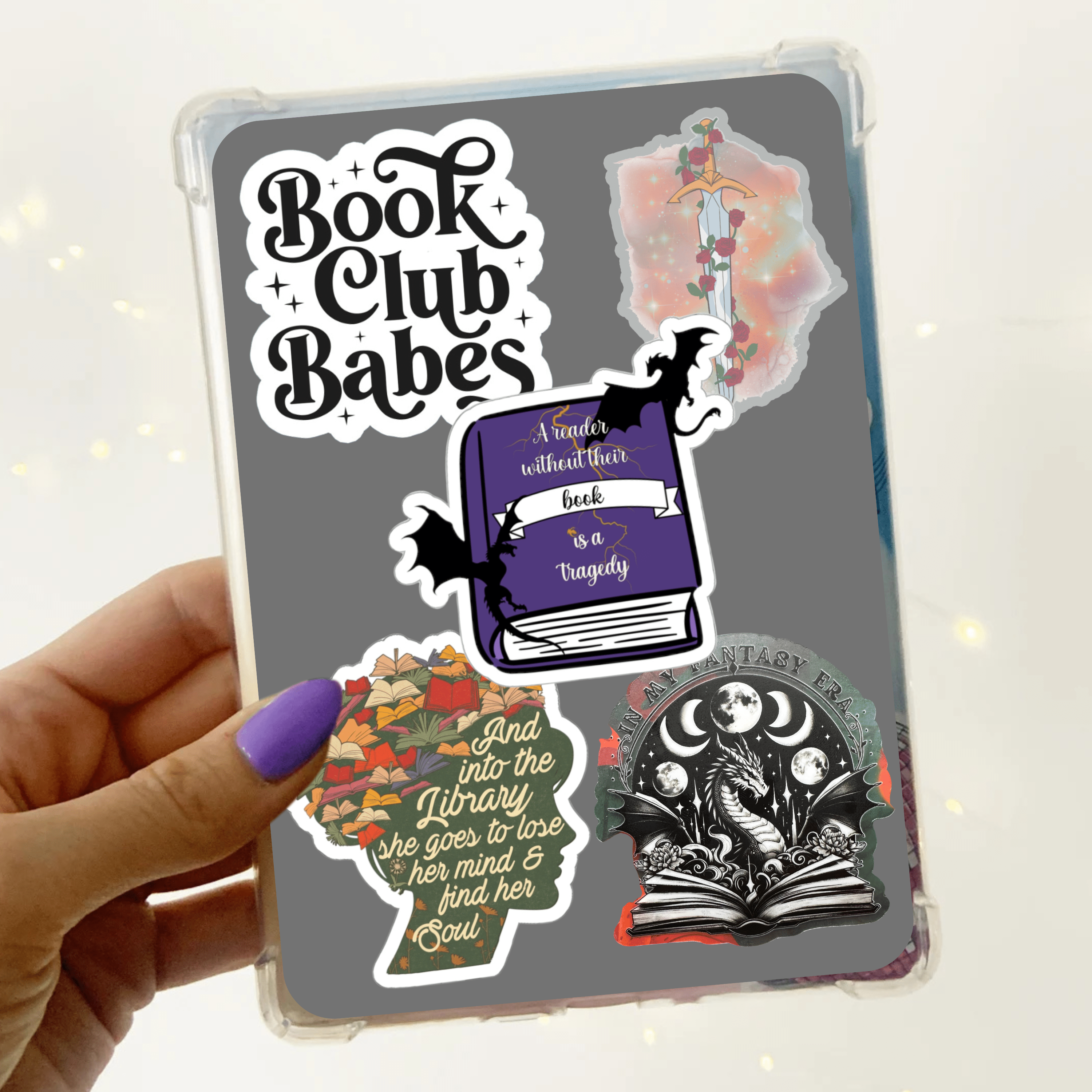 A Reader Without Their Book is a Tragedy Vinyl Sticker, 3.0” x 2.8”