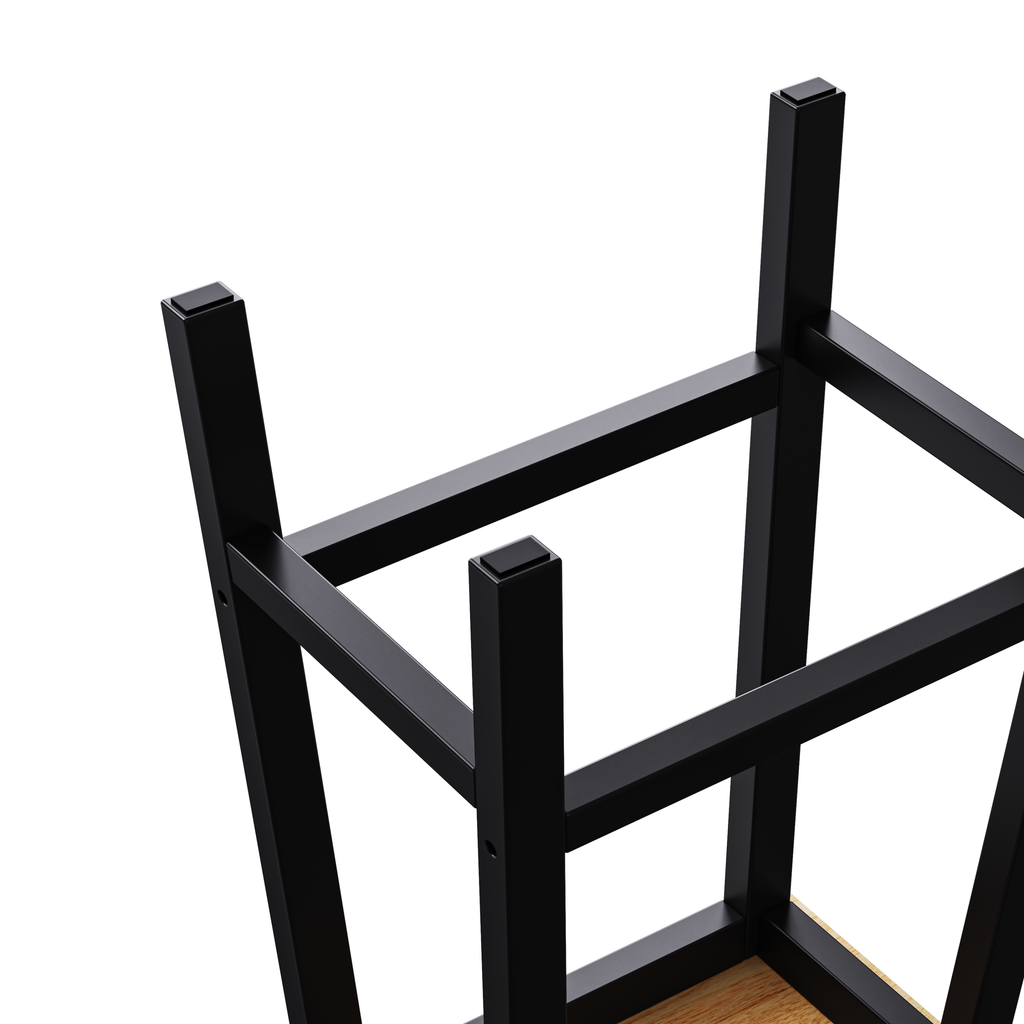K&K 53inch Large Kitchen Island with 2 Bar Stools, Power Outlet,Door Internal Storage Rack, Kitchen Storage Cart on 5 Wheels with Drop Leaf, 5 Open Side Racks, 3 Drawers, for Kitchen,Dining Room,Black