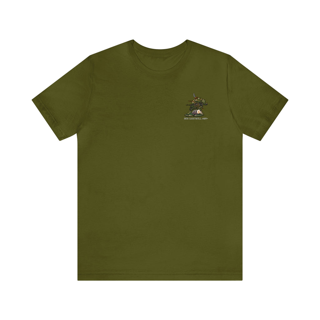 240 Machine Gun Frog - Front Print - Short Sleeve Tee