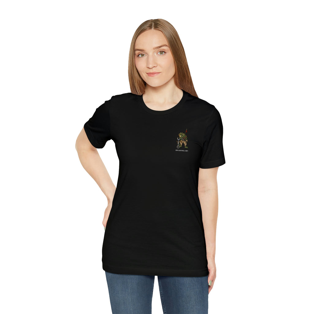 Mechanic Frog With Wrench and M4 - Front Print - Black Text