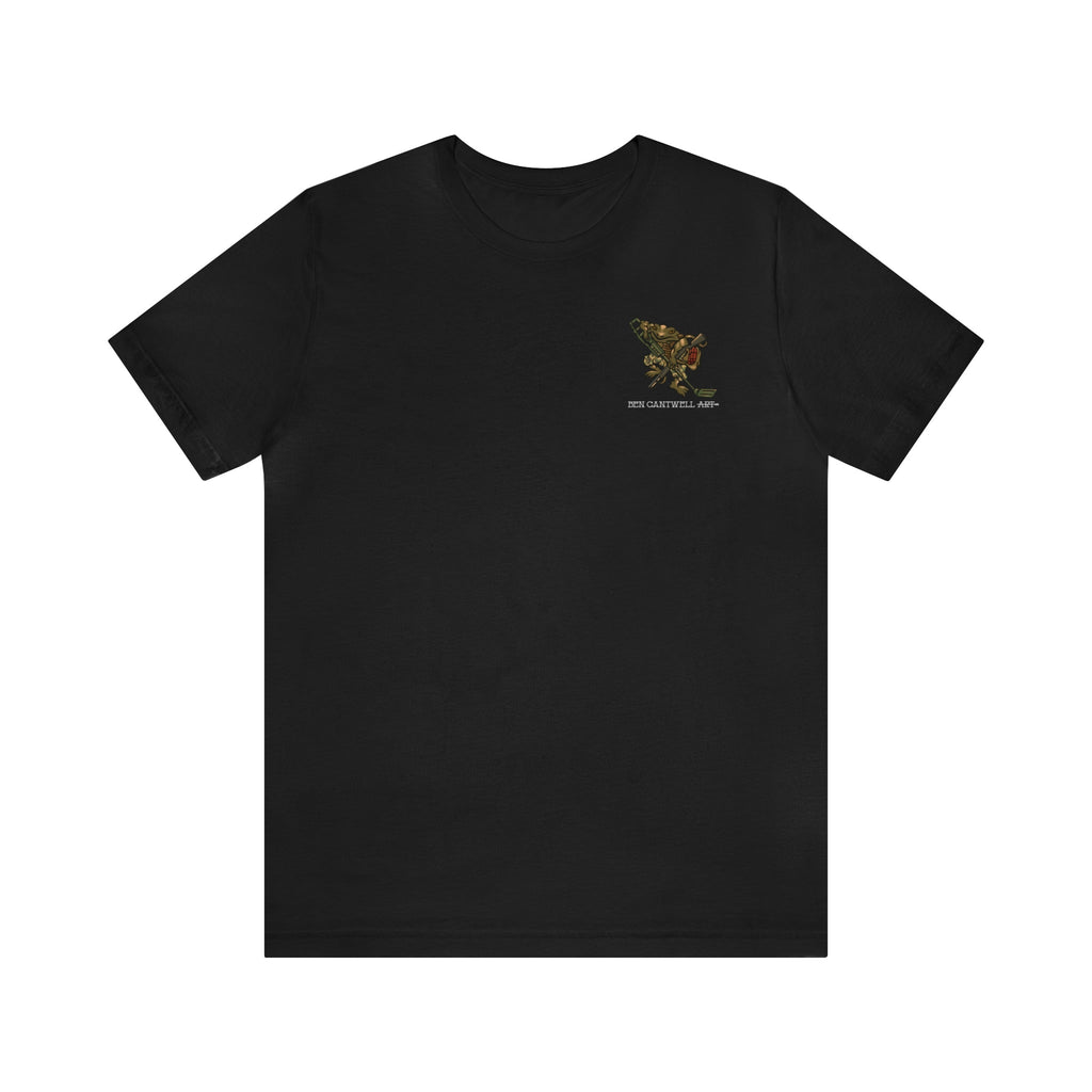 Metal Detector and Shotgun Engineer Frog - Front Print - Short Sleeve Tee