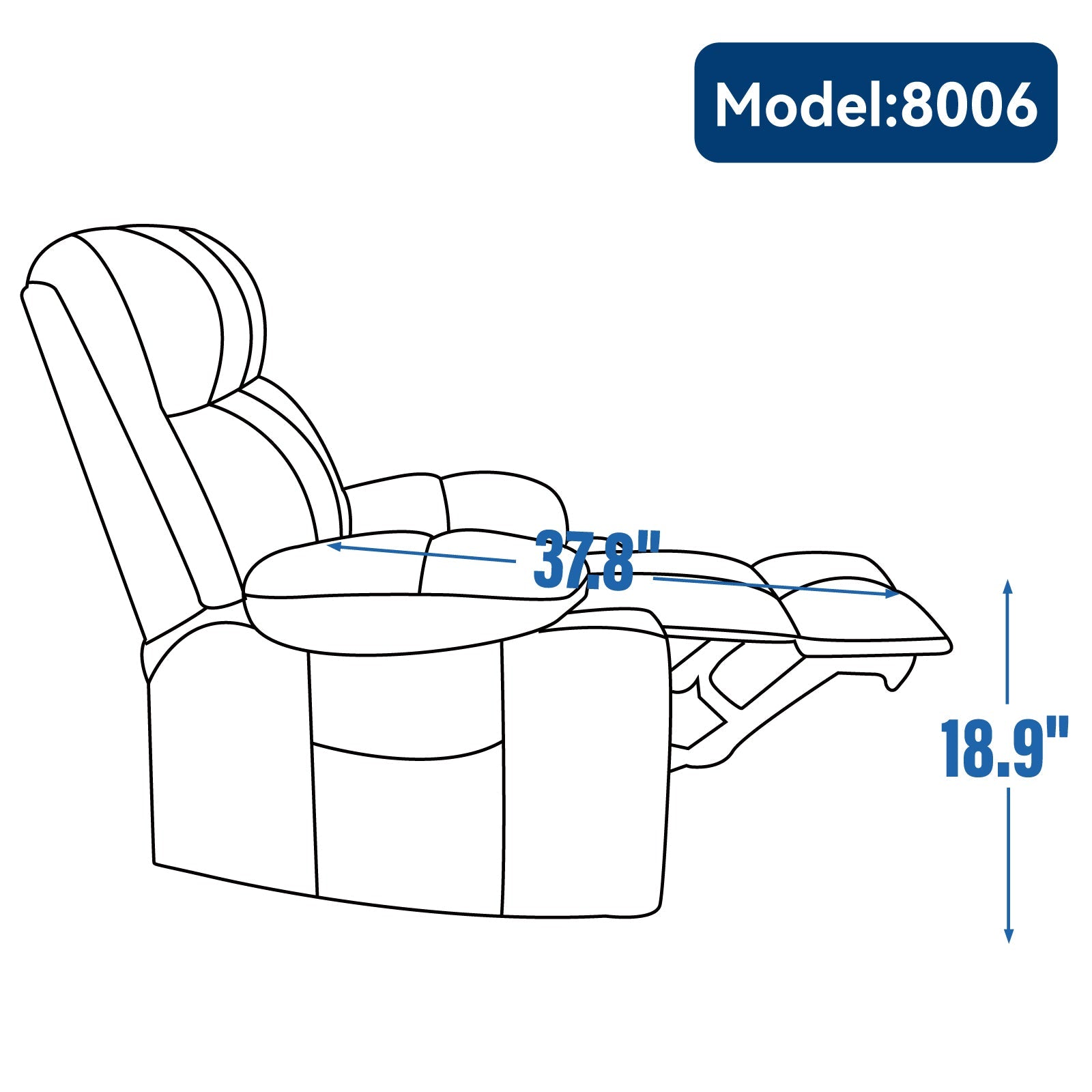 Blue Dual Motor Infinite Position Up to 350 LBS Chenille Power Lift Recliner Chair, Heavy Duty Motion Mechanism with 8-Point Vibration Massage and Lumbar Heating, Dual Cup Holders