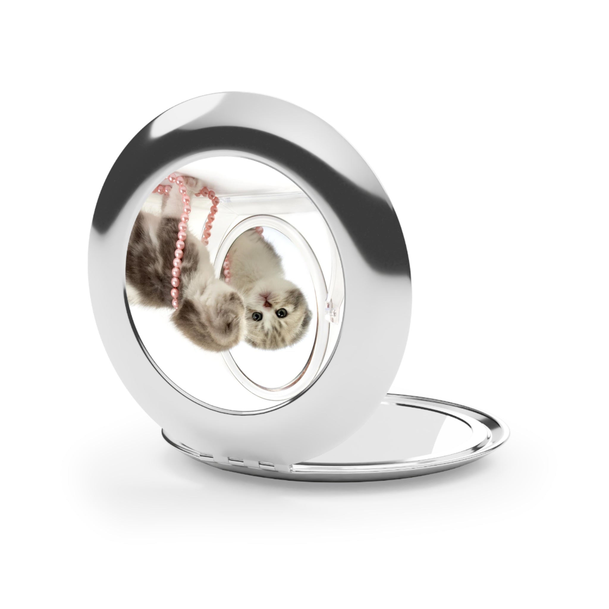 Adorable Kitten Compact Travel Mirror - Perfect for Pet Lovers