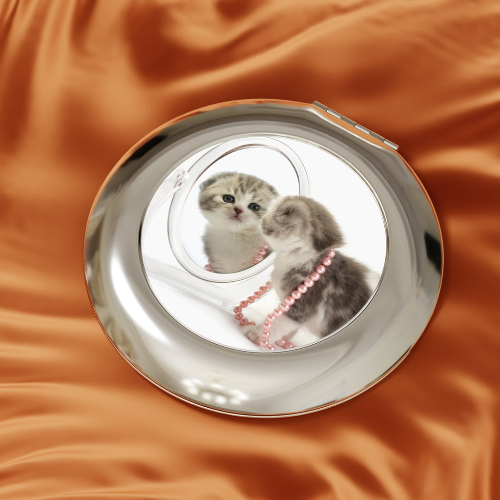 Adorable Kitten Compact Travel Mirror - Perfect for Pet Lovers