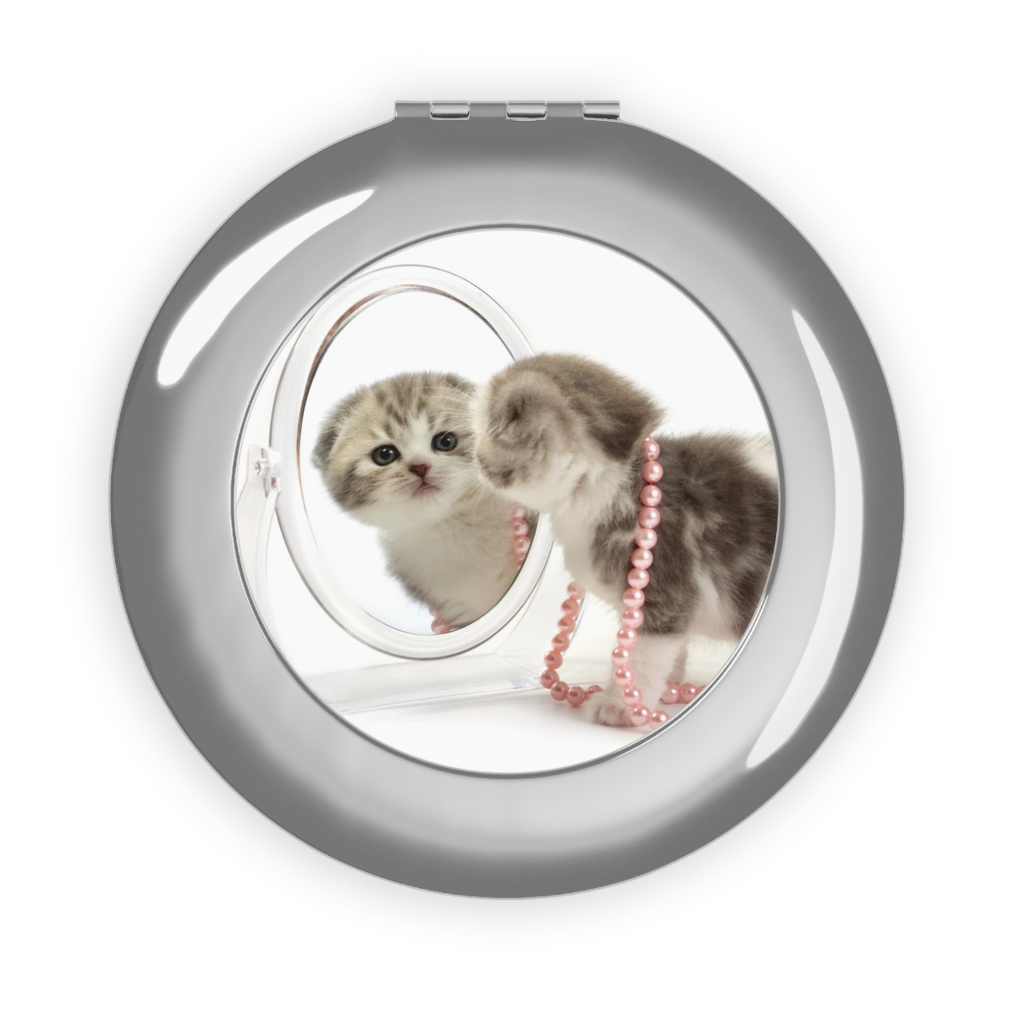 Adorable Kitten Compact Travel Mirror - Perfect for Pet Lovers