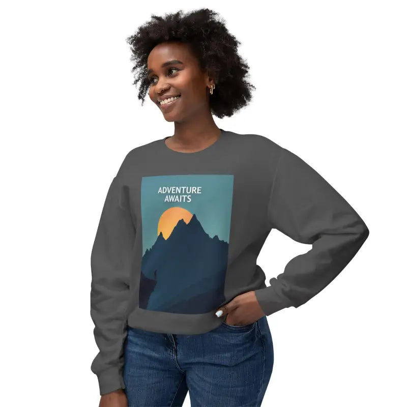 Ocean State Styles Sweatshirt Adventure Awaits Mountain