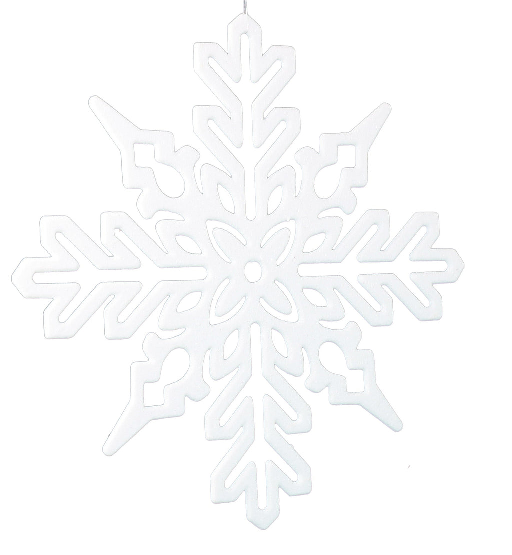 Glitter Snowflake 11 Inch Ornament - Heavy Sparkle - Die Cut