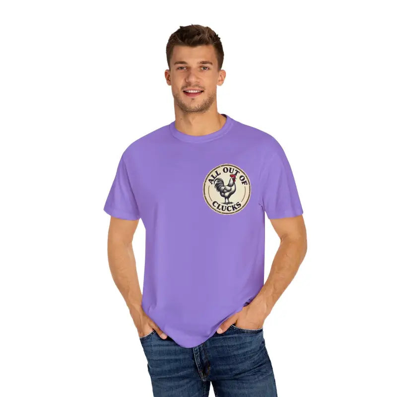 Ocean State Styles All Out Of Clucks T Shirt Rooster Graphic