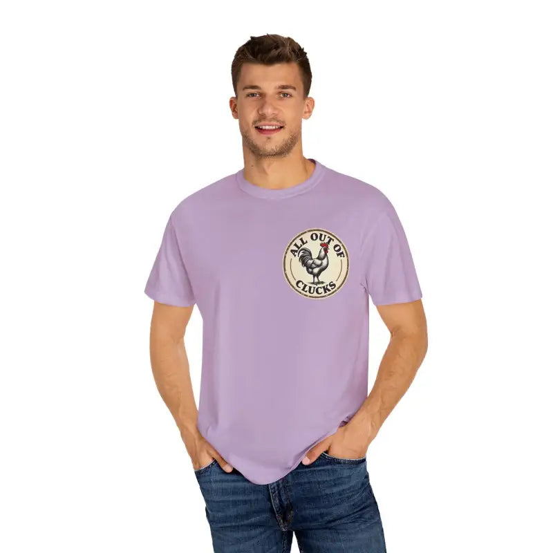 Ocean State Styles All Out Of Clucks T Shirt Rooster Graphic