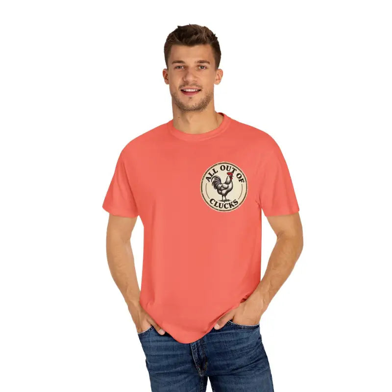 Ocean State Styles All Out Of Clucks T Shirt Rooster Graphic
