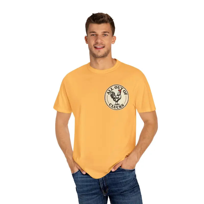 Ocean State Styles All Out Of Clucks T Shirt Rooster Graphic