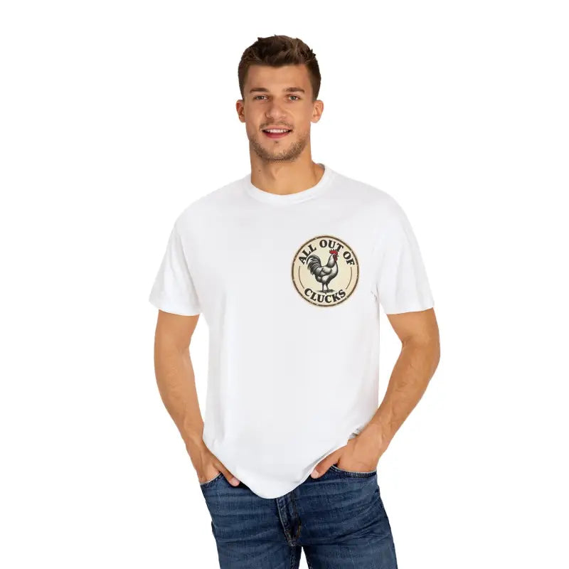 Ocean State Styles All Out Of Clucks T Shirt Rooster Graphic