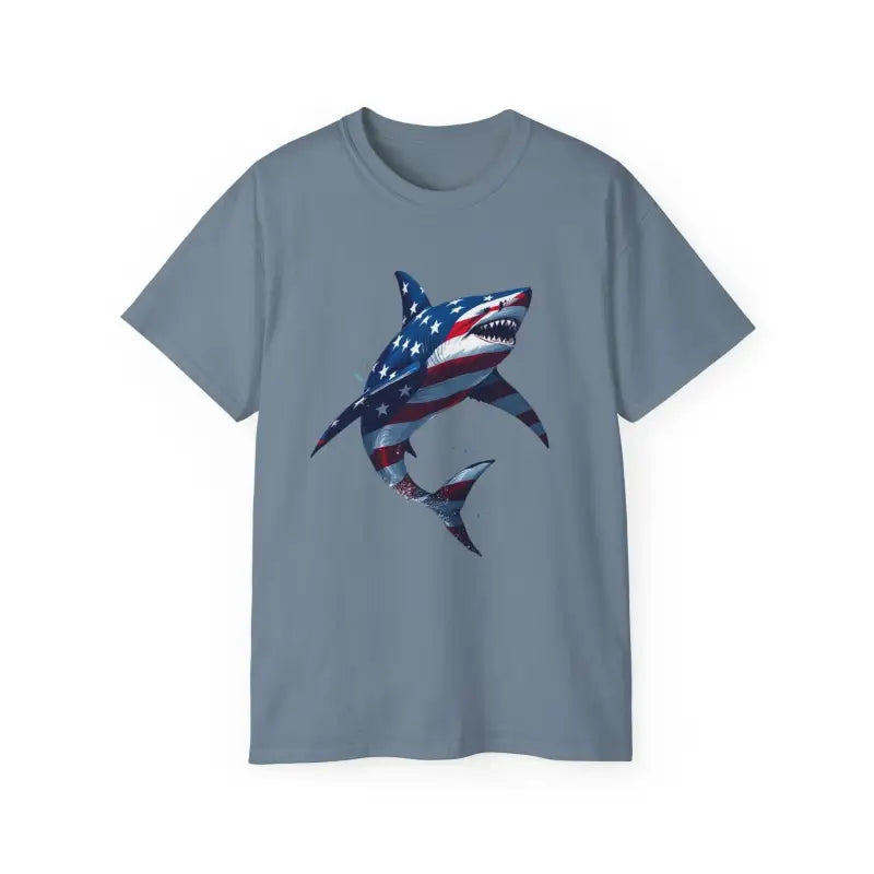 Ocean State Styles Patriotic Threads T Shirt Graphic Shark