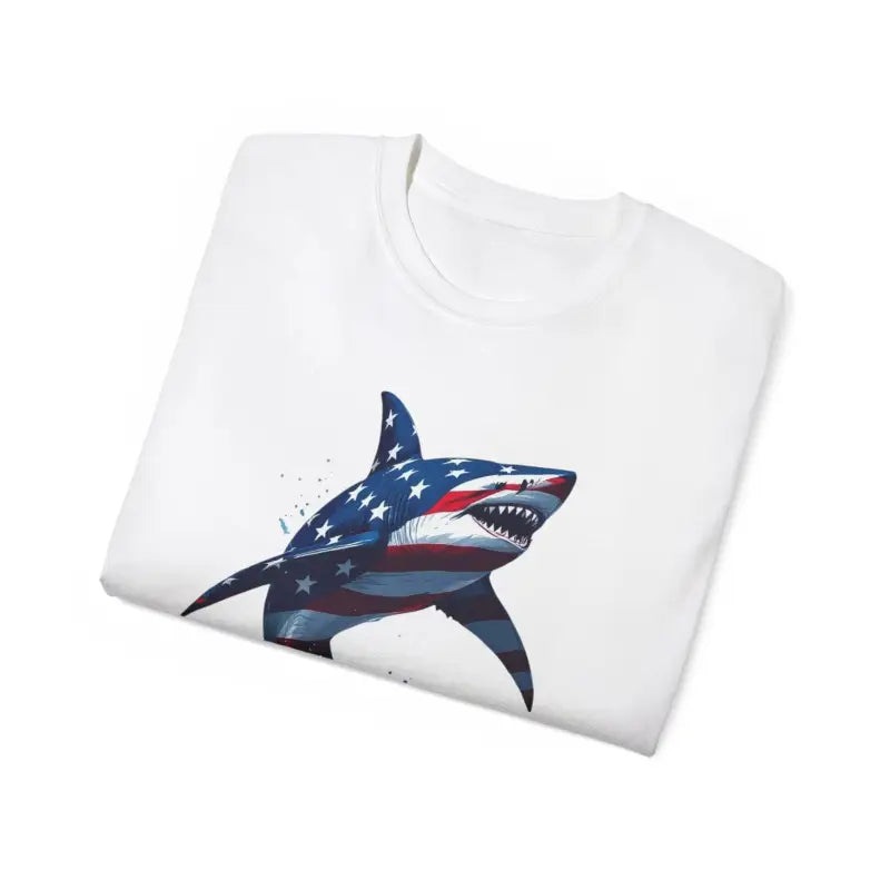Ocean State Styles Patriotic Threads T Shirt Graphic Shark