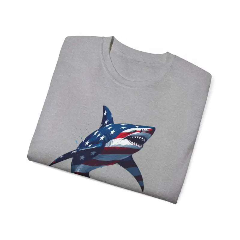 Ocean State Styles Patriotic Threads T Shirt Graphic Shark
