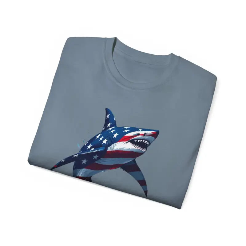 Ocean State Styles Patriotic Threads T Shirt Graphic Shark