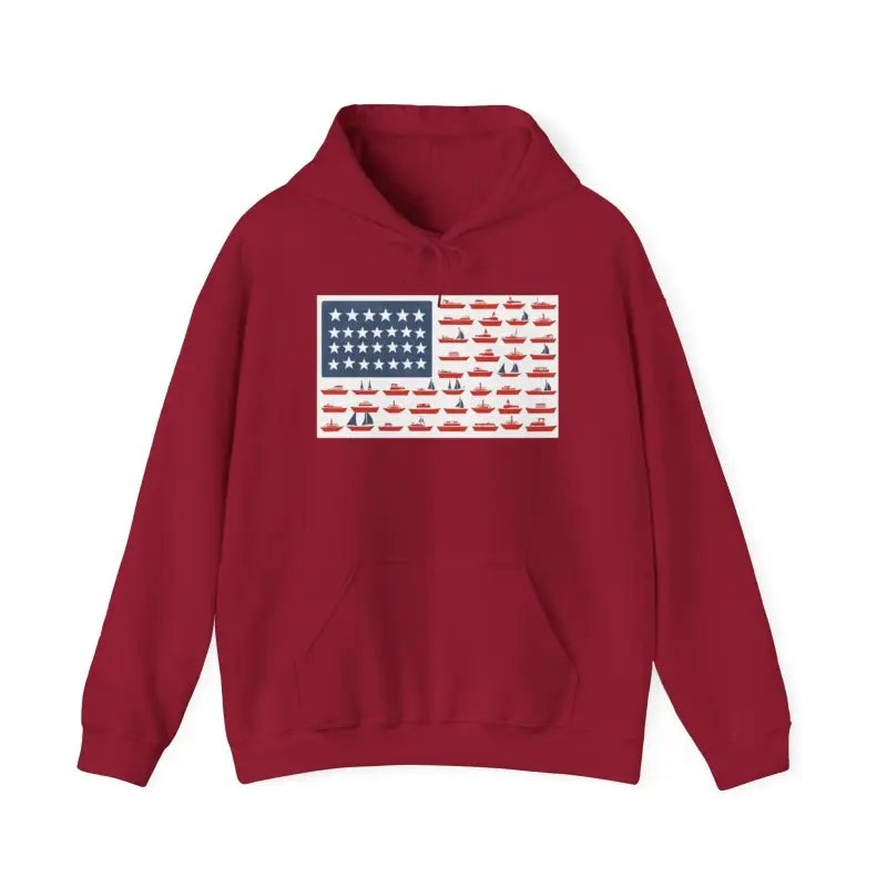 Ocean State Styles Hoodie American Ship Flag Unisex