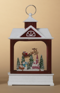 Spinning Barn Waterglobe -  Santa