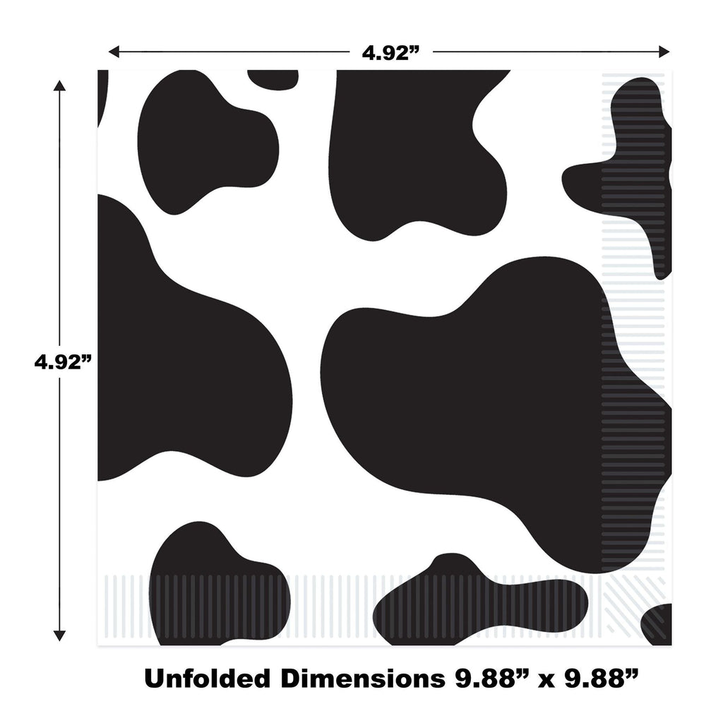 Cow Print Cocktail Napkin