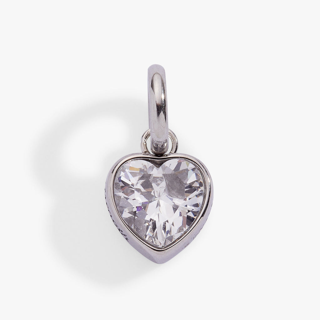 April 'Strength' Heart Birthstone Charm