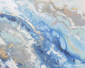 "Found Solace II" GICLEE PRINT Art Modern Blue White Abstract Painting Gold Leaf Coastal Beach