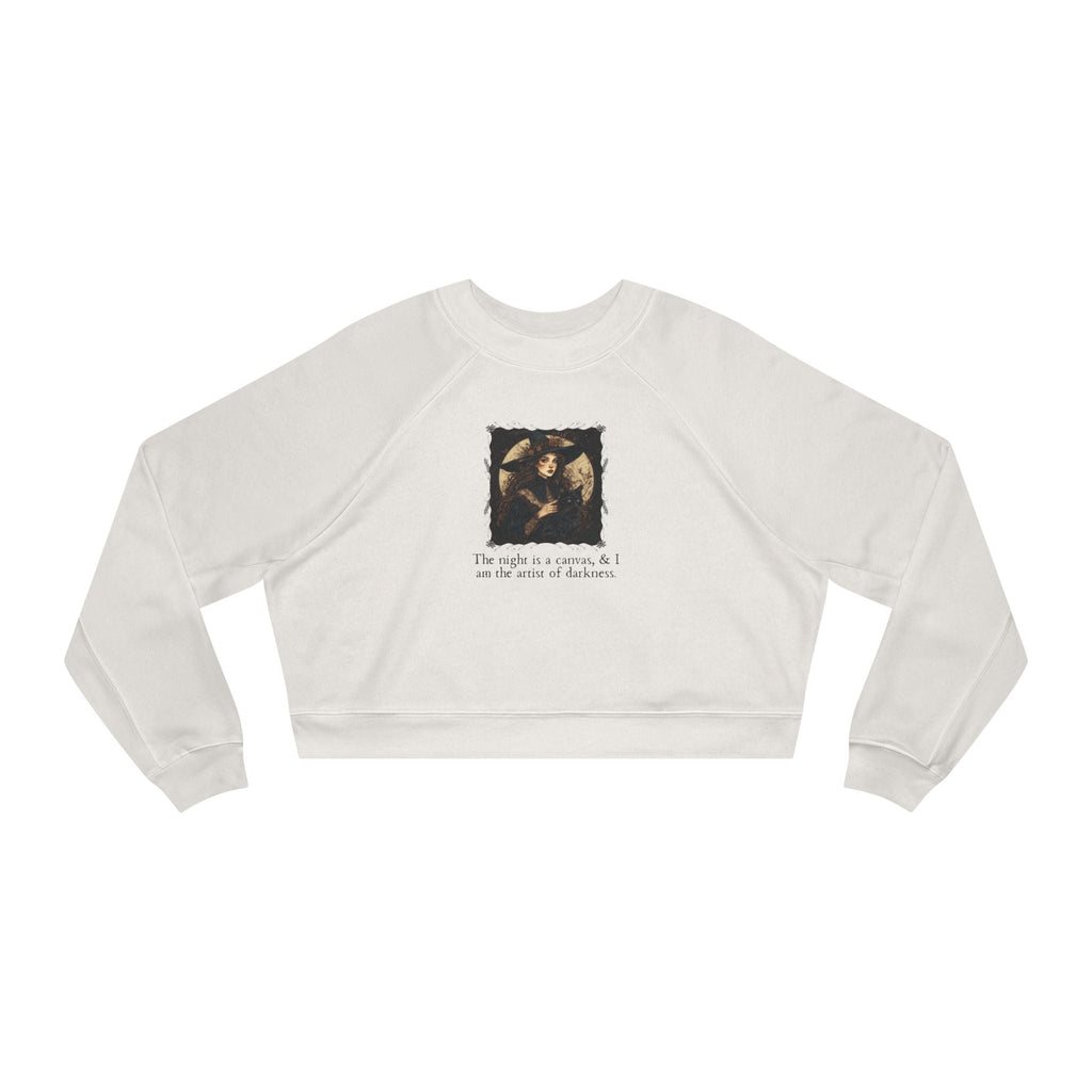 Artist of Darkness Women's Cropped Pullover - Stylish Fleece Sweatshirt