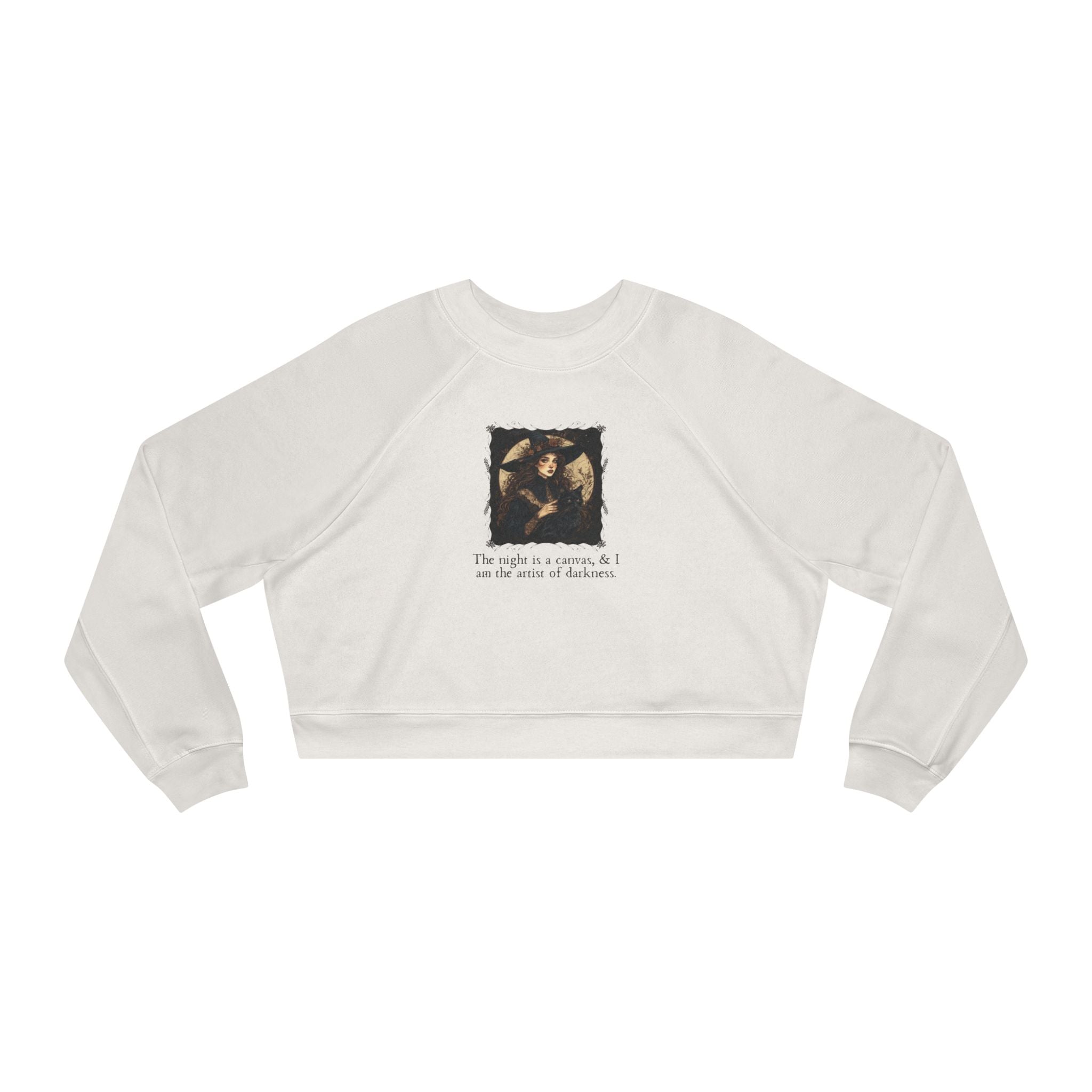 Artist of Darkness Women's Cropped Pullover - Stylish Fleece Sweatshirt