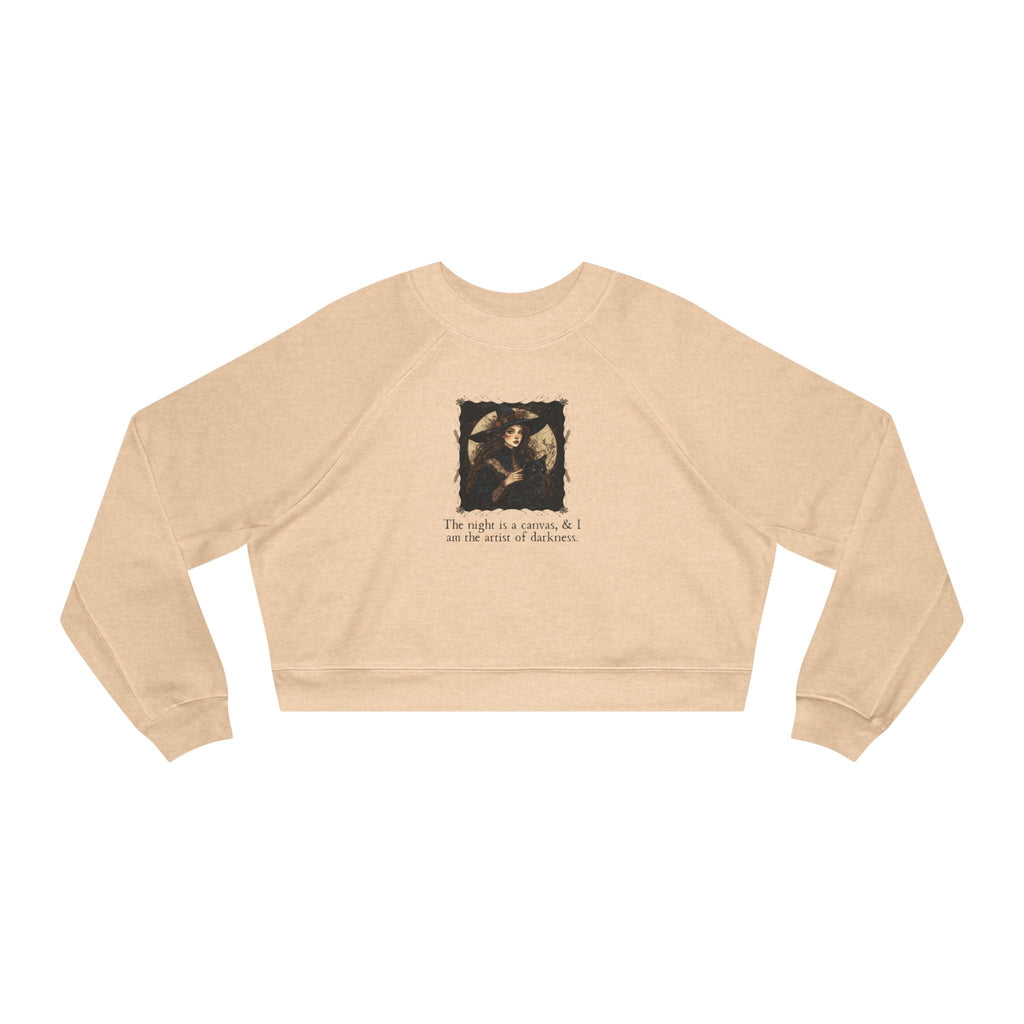 Artist of Darkness Women's Cropped Pullover - Stylish Fleece Sweatshirt