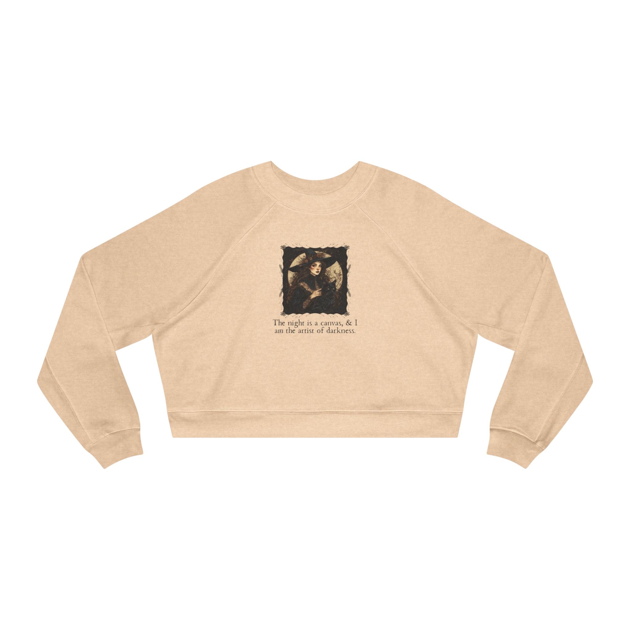 Artist of Darkness Women's Cropped Pullover - Stylish Fleece Sweatshirt