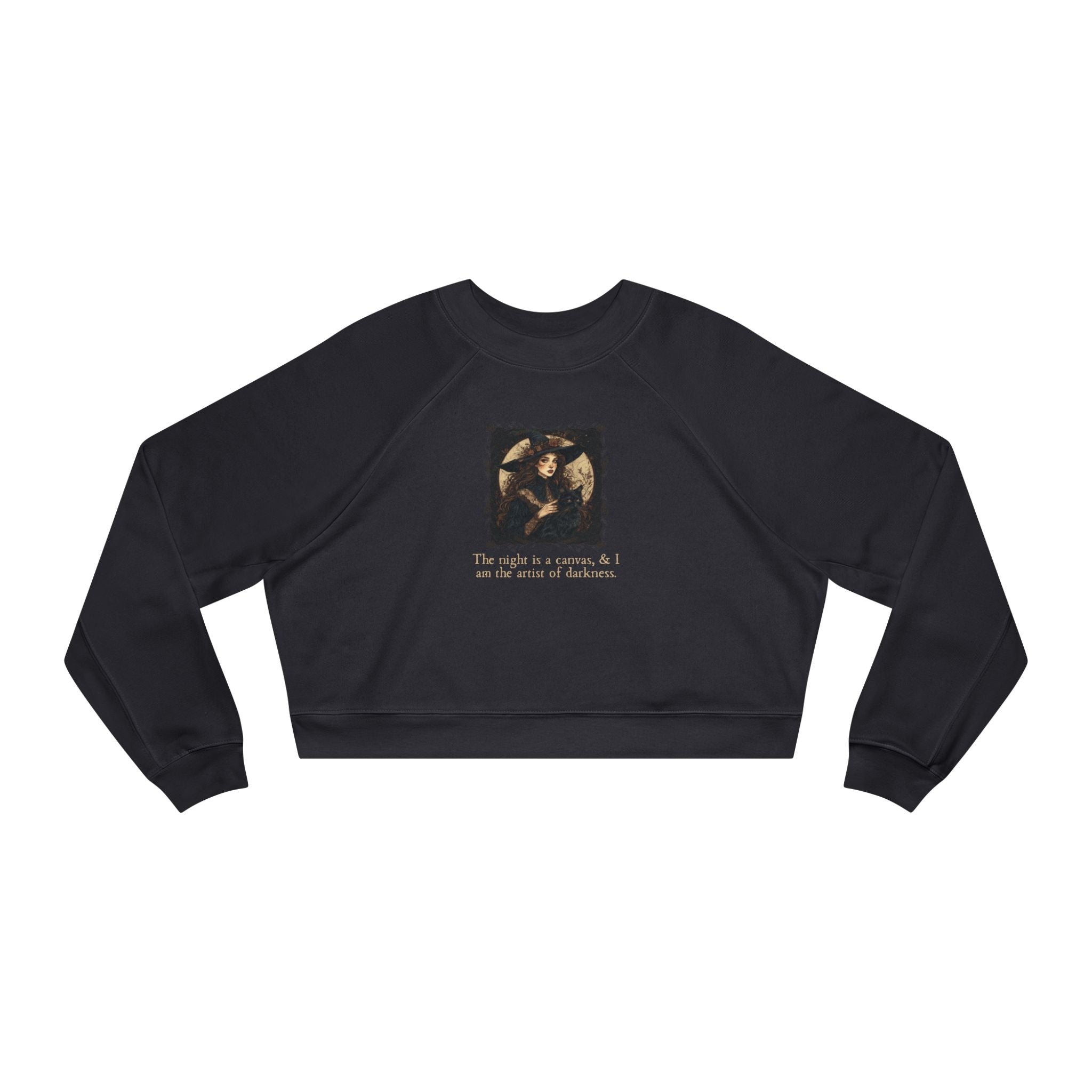 Artist of Darkness Women's Cropped Pullover - Stylish Fleece Sweatshirt