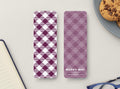 Autumn Plaid Glossy Double-Sided Bookmark, 2” x 6”