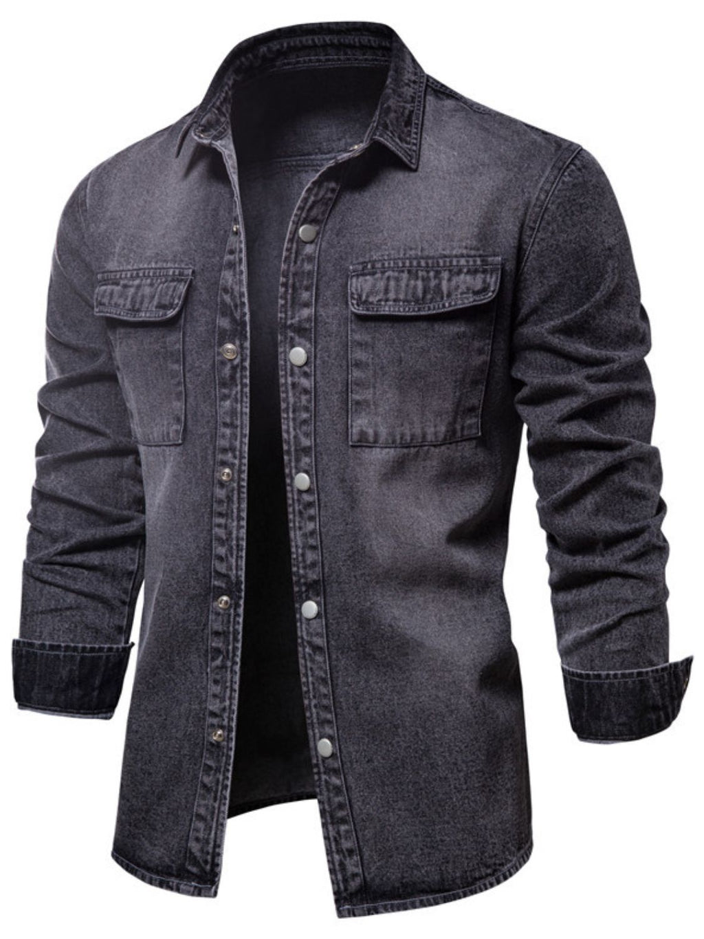 Button Down Chest Pocket Denim Jacket