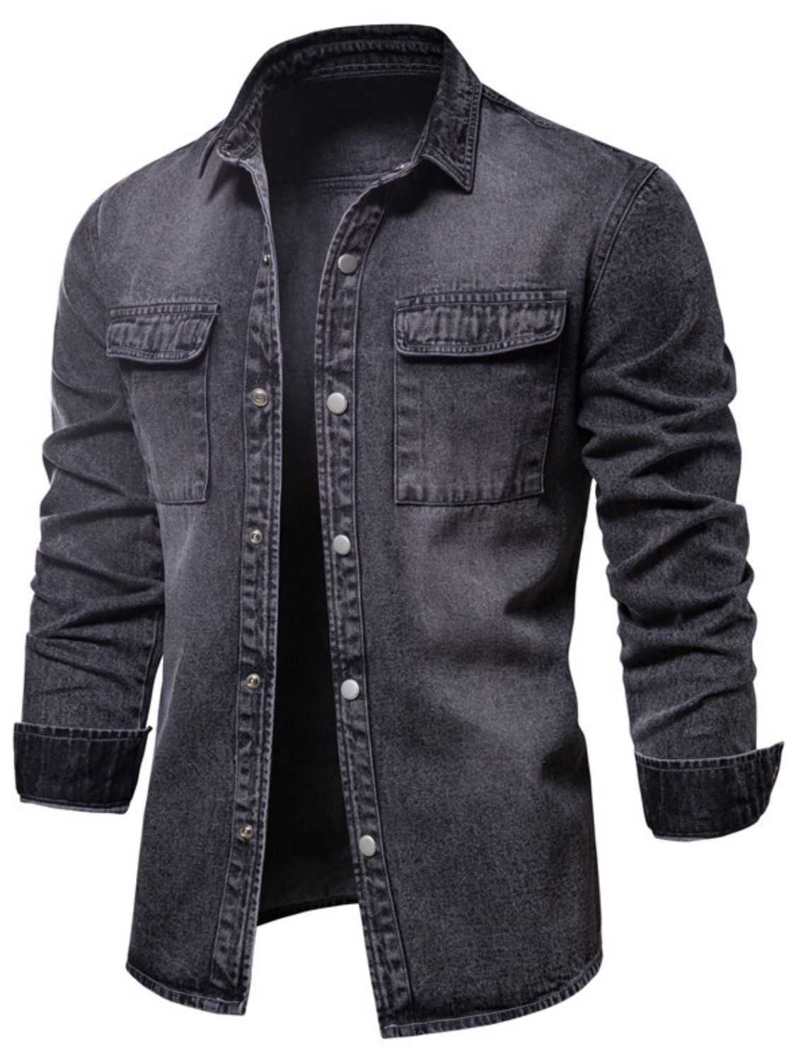 Button Down Chest Pocket Denim Jacket