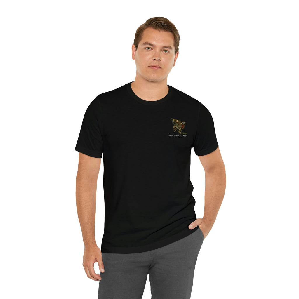 Metal Detector and Shotgun Engineer Frog - Front Print - Short Sleeve Tee
