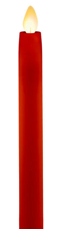 LuxuryLite LED Resin Taper Candle - 2 Pack - Red