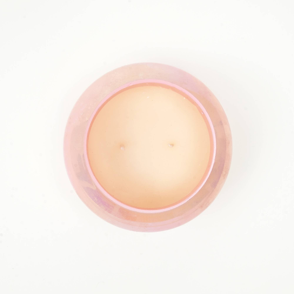 Scented Wax Candle Jar - Pink Lustre