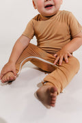 Camel Bamboo Lyocell Zip Romper