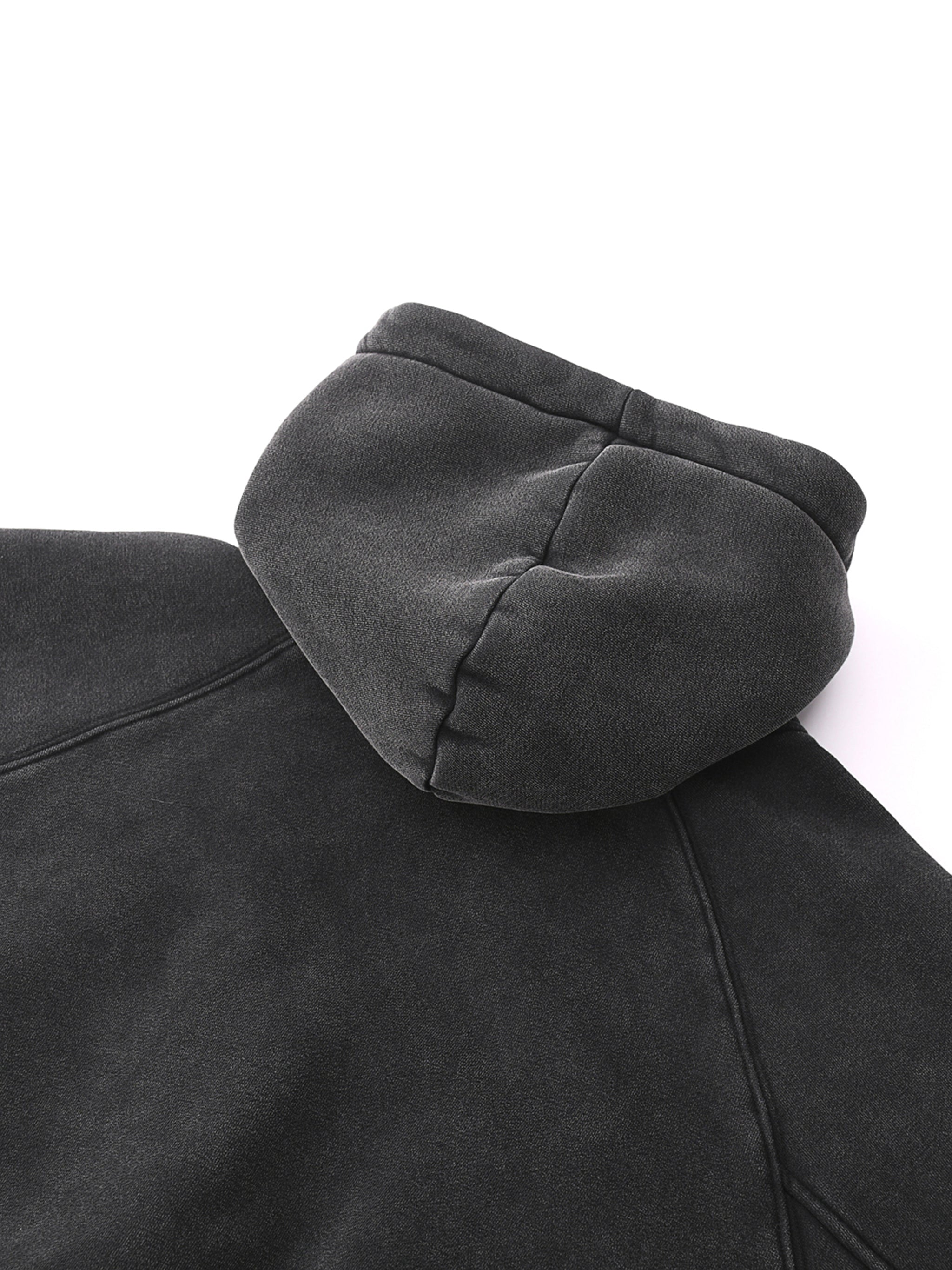 Basic B Grunge Wash Cropped Hoodie
