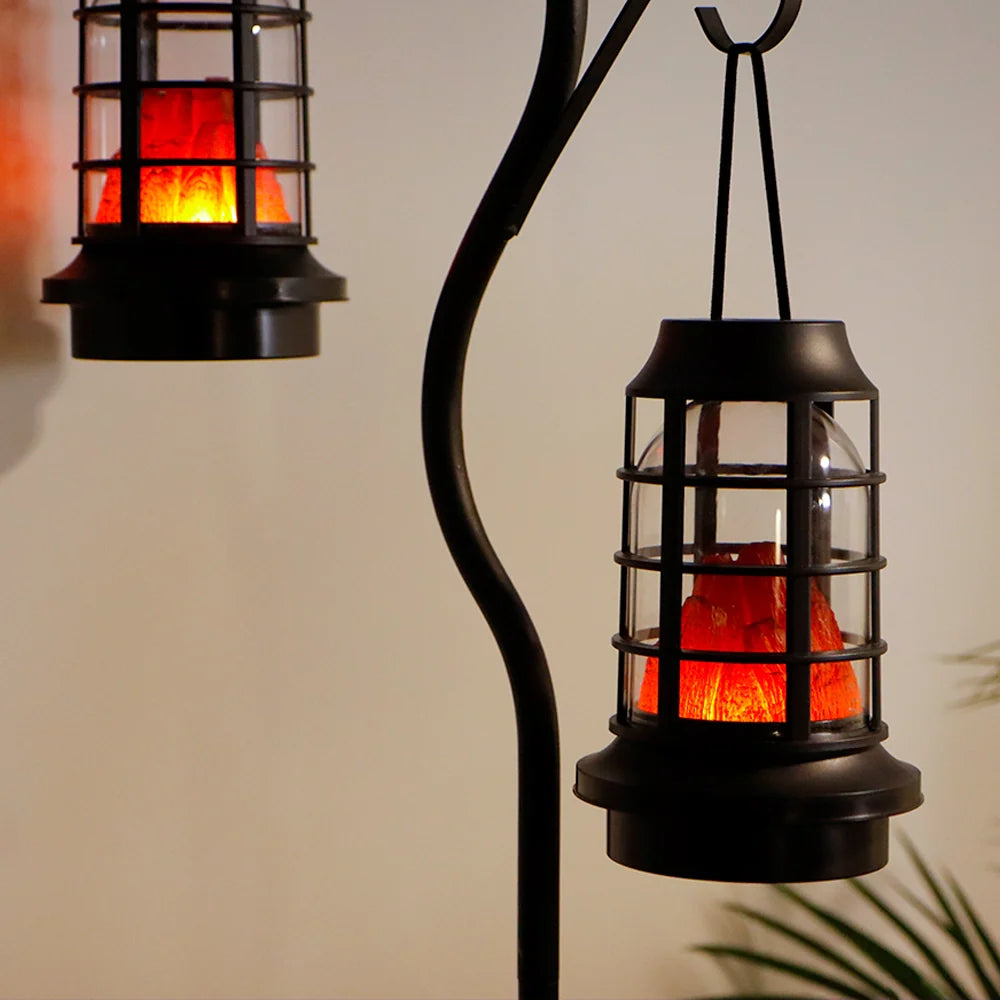 Set of 2 8" Flame Lamp with Timer