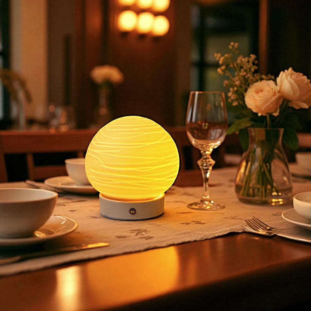 Ceramic Ball Rechargeable Lamp (Planet)