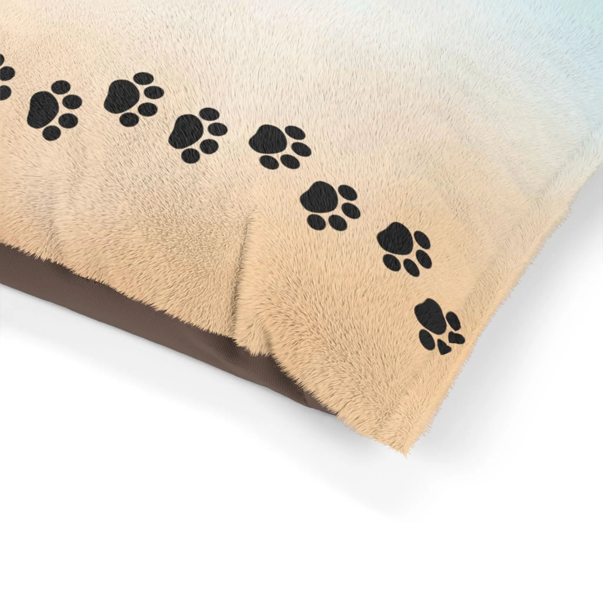 Beach Colored Paw Print Pet Bed | Cozy Dog & Cat Bed