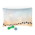 Beach Colored Paw Print Pet Bed | Cozy Dog & Cat Bed