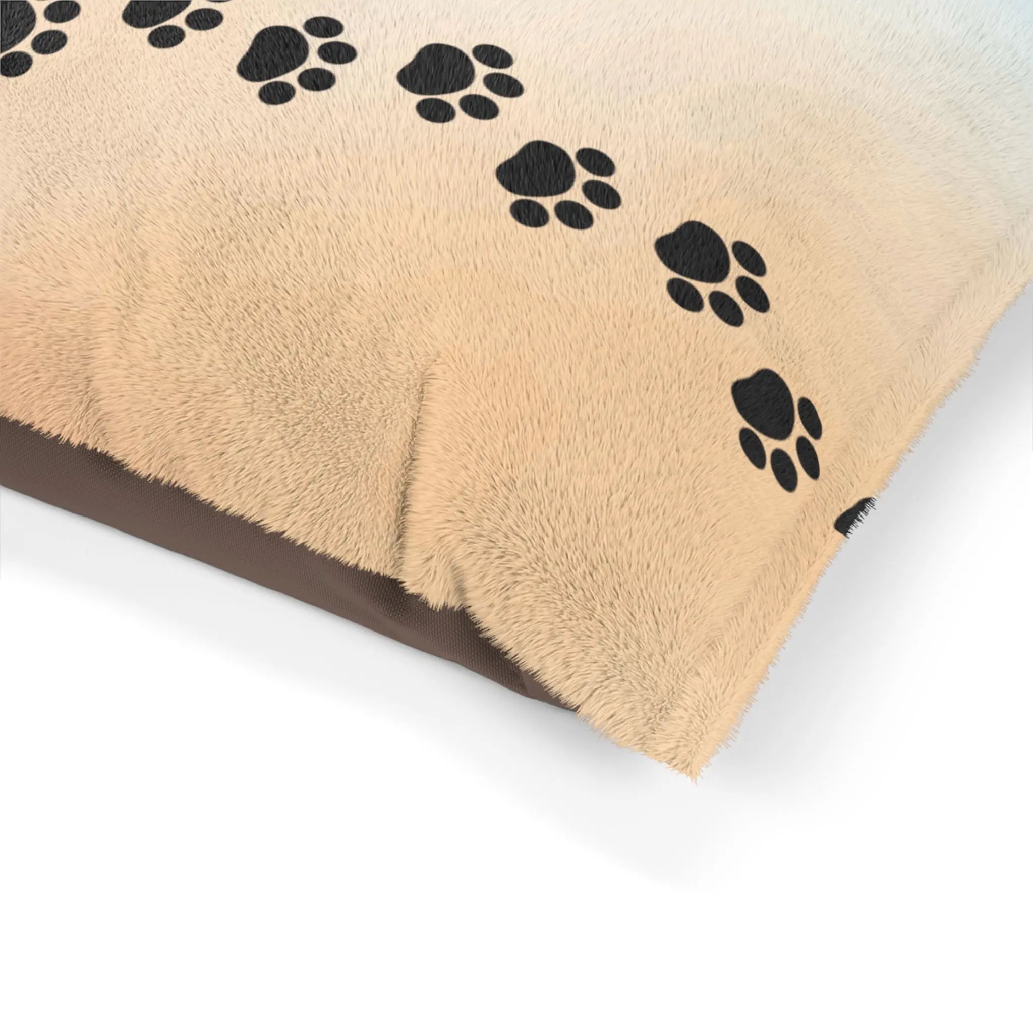 Beach Colored Paw Print Pet Bed | Cozy Dog & Cat Bed
